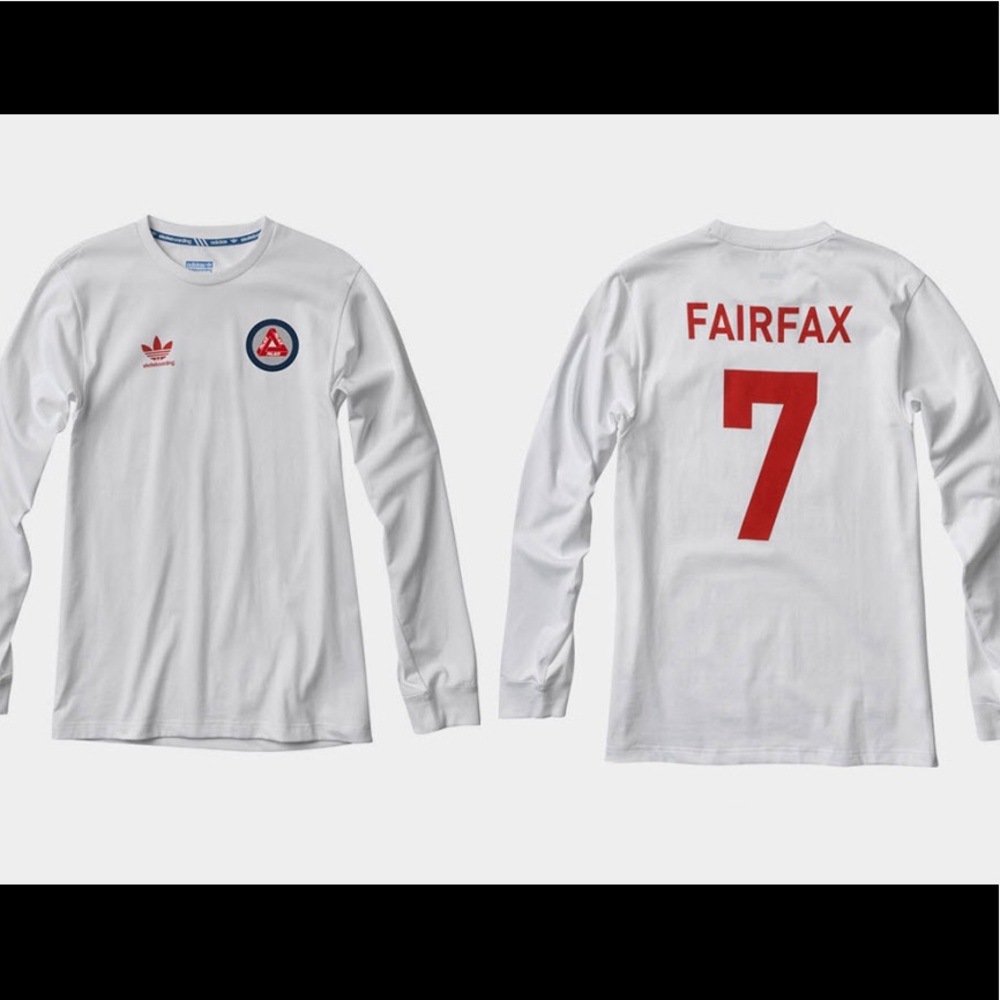 Palace Adidas Fairfax Jersey LS Top RARE SMALL